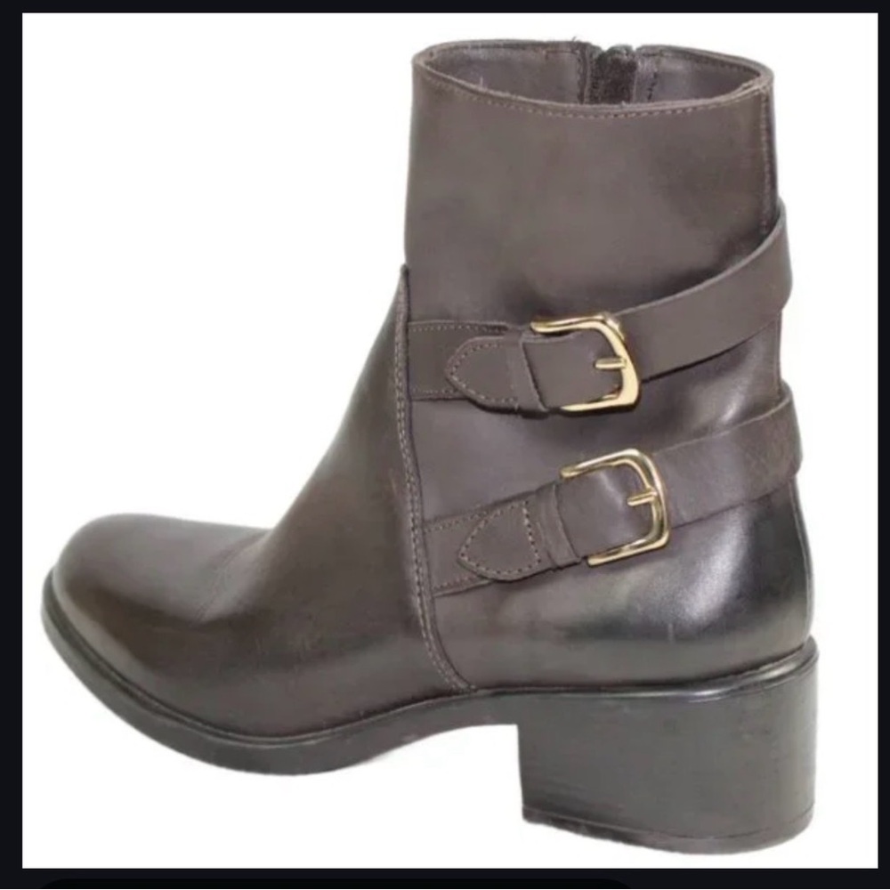 Emanuele Crasto Elegant Women's Brown Ankle Boots with Buckle Detail